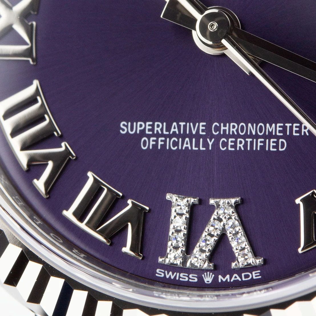 The Rolex Datejust 36 with an aubergine dial